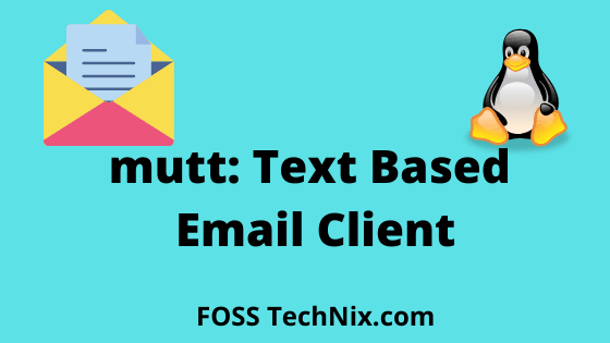 install and configure mutt
