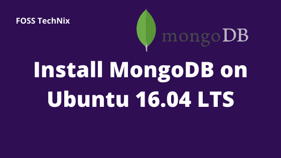 install mongodb on ubuntu 16.04