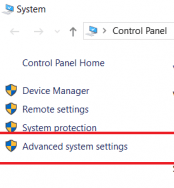 java se jdk 8 advanced system settings