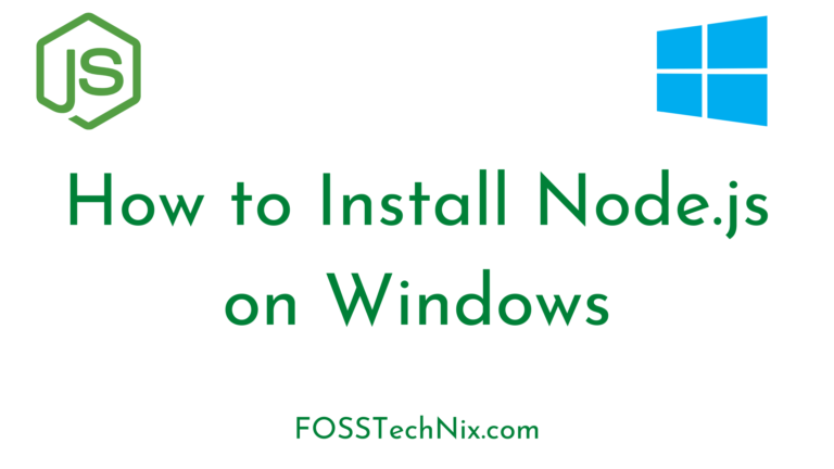 how to install node.js on Windows