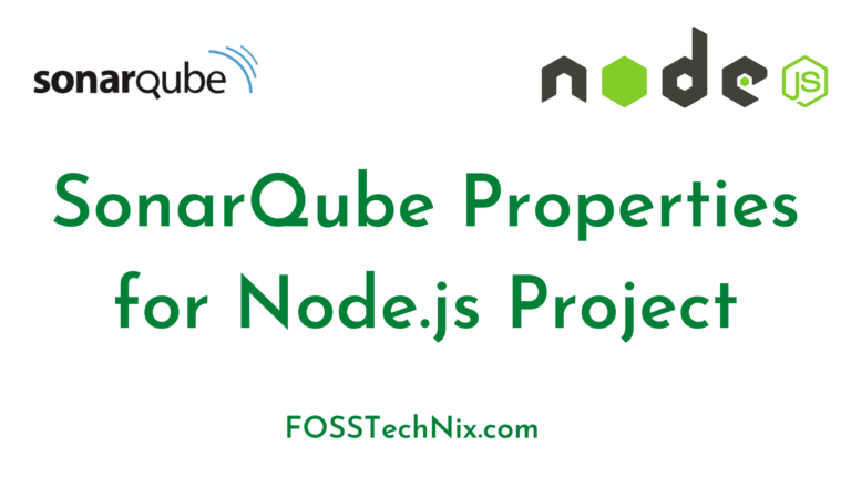 sonarqube properties for node js project