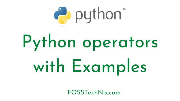 Python Operators with Examples