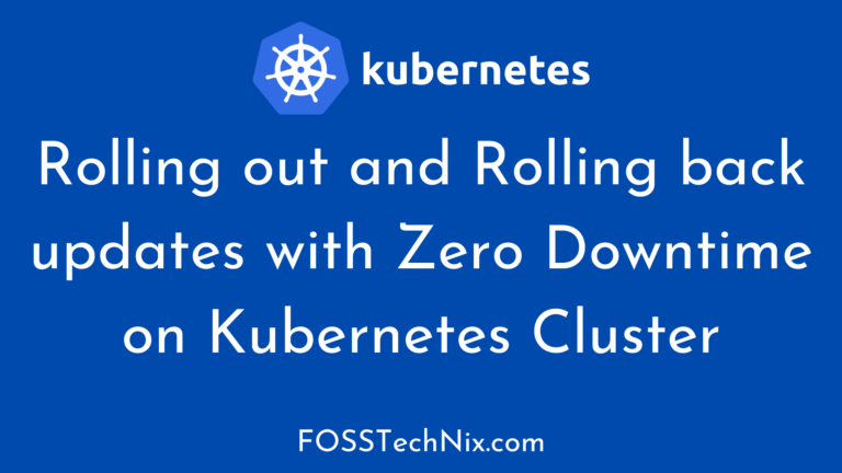 Rolling out and Rolling back updates with Zero Downtime on Kubernetes Cluster