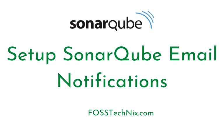 Setup SonarQube Email Notifications