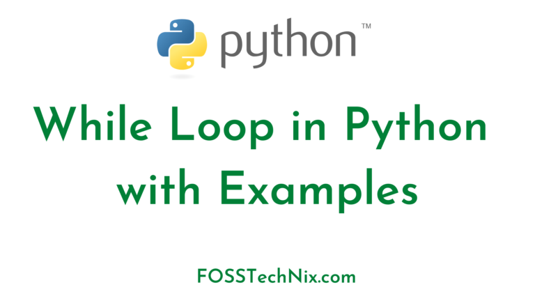 while loop in python with example