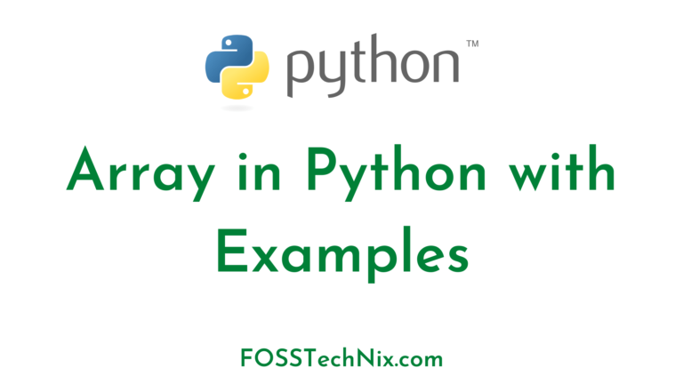 Array in Python with Examples