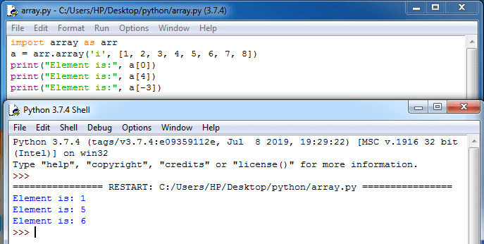 Array in Python with Examples 4