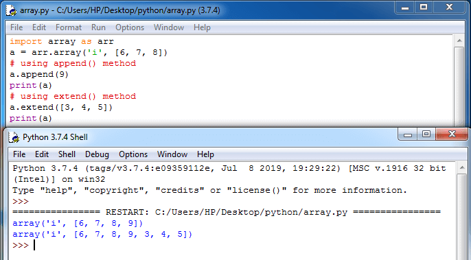 Array in Python with Examples 2