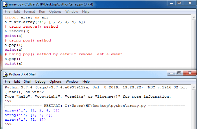 Array in Python with Examples 6