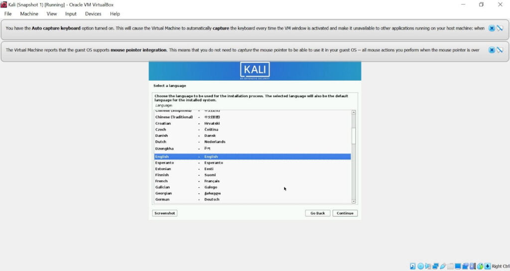 How to Install Kali Linux on Virtual Box 10