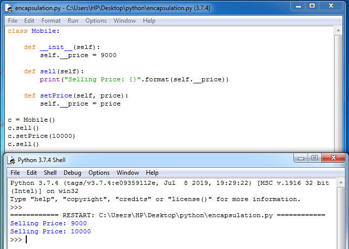 Encapsulation and Polymorphism in Python with Examples 1