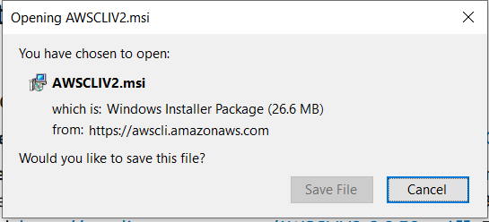 aws cli install windows 10 64 bit