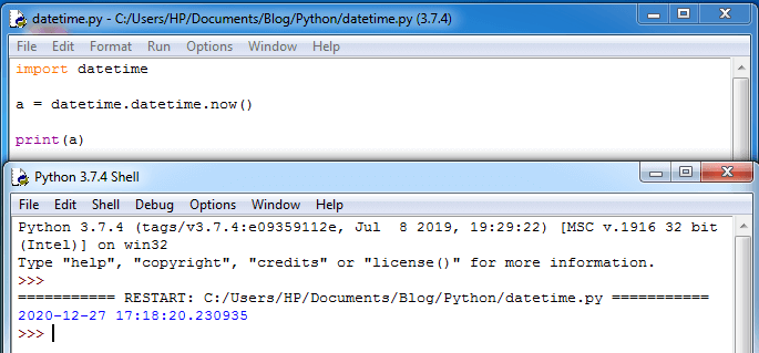 Python Datetime with Examples 1