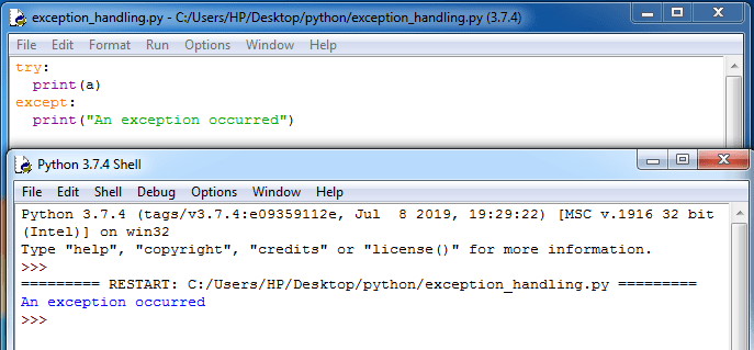 Python Exception Handling with Examples 1