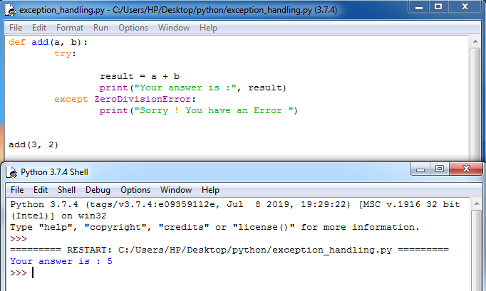 Supersonic hastighed Ensomhed Ulv i fåretøj Python Exception Handling with Examples