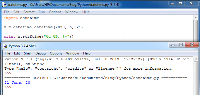 Python Datetime with Examples 6