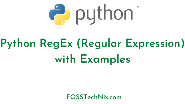 Python RegEx with Examples