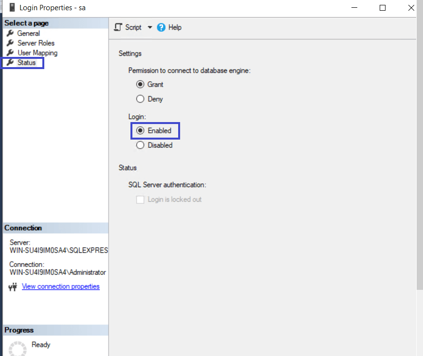 How to Enable sa Account in SQL Server [ 2 Steps] 7