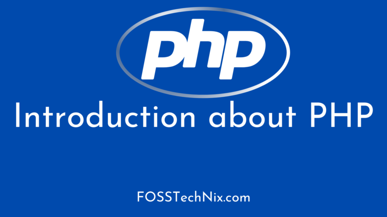 Introduction about PHP