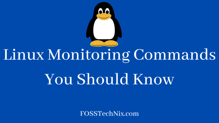 linux monitoring commands