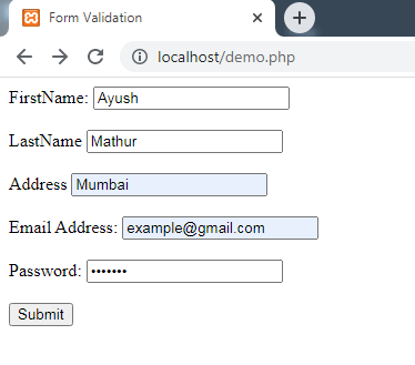 Form Validation in PHP with Examples [2 Steps] 1