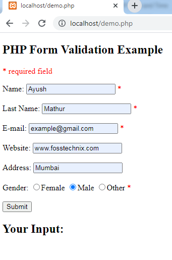 Form Validation in PHP with Examples [2 Steps] 3