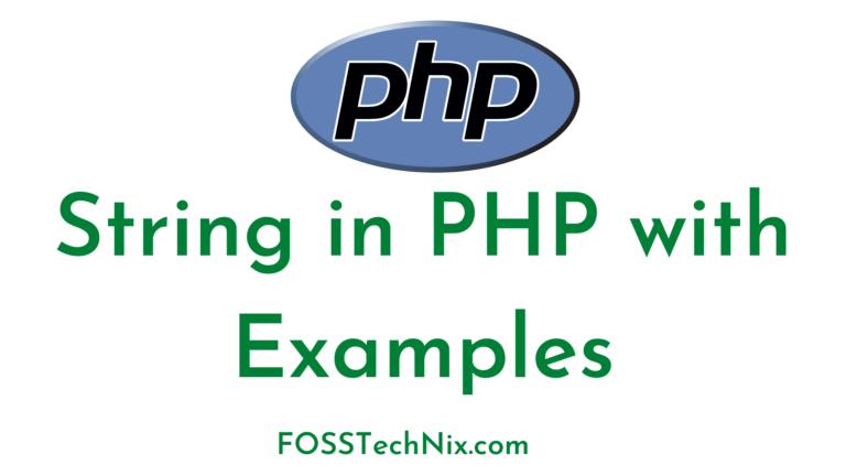 String in PHP with Examples