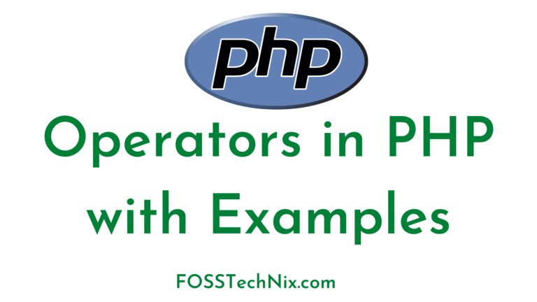 Operators in PHP with Examples