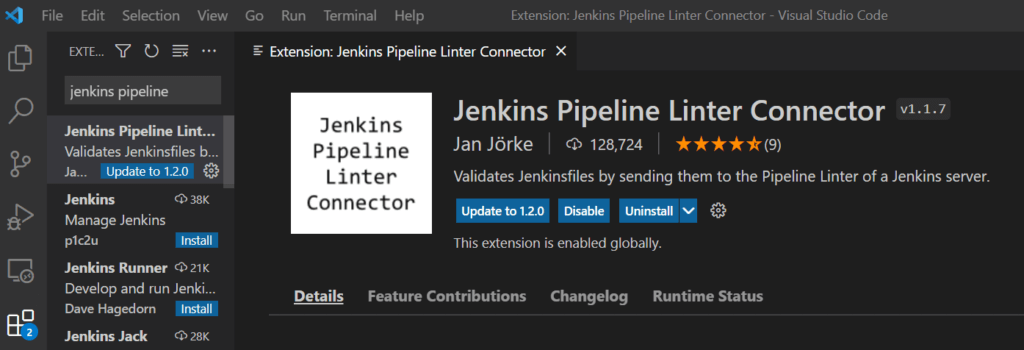 How to Validate Jenkinsfile using Visual Studio Code 1