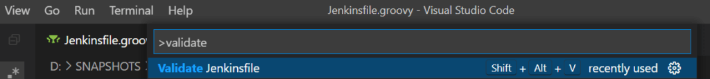 How to Validate Jenkinsfile using Visual Studio Code 4