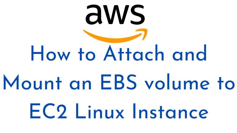 Mount EBS Volume to EC2 Instance