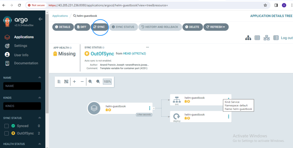 How to Deploy Application on Minikube using ArgoCD UI 8
