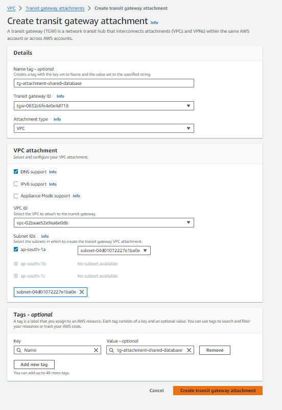 Setting up AWS VPC Transit Gateway 38