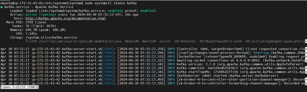 Install Apache Kafka and Zookeeper on Ubuntu 24.04 LTS 10
