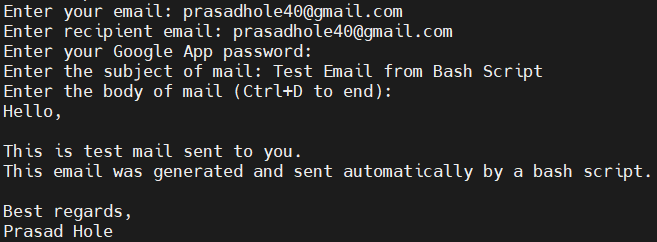 how to send an email using powershell script