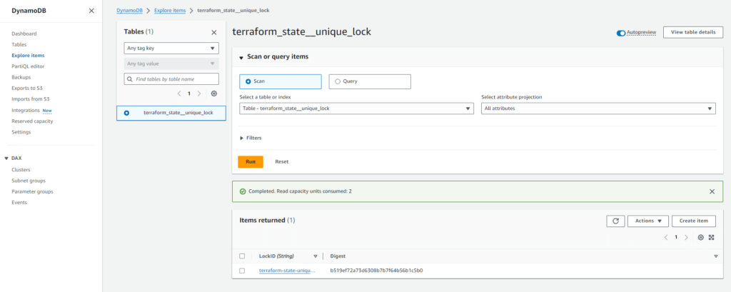 Terraform State Locking using DynamoDB and S3 Bucket 13