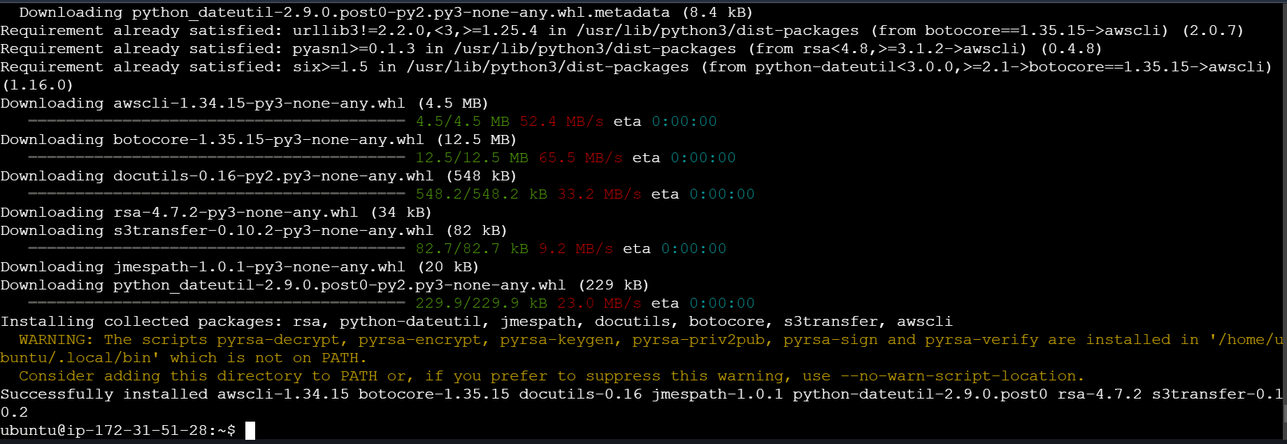 How to install aws cli on ubuntu 24 04 lts