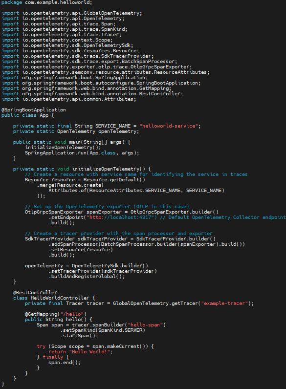 How to Integrate OpenTelemetry for Java Project 12