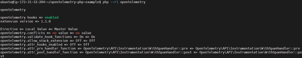 Integrate OpenTelemetry for PHP Application with Zero-Code Instrumentation 21