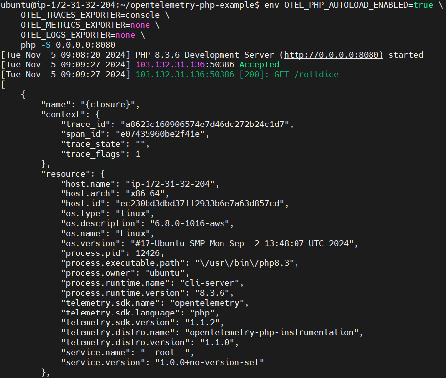 Integrate OpenTelemetry for PHP Application with Zero-Code Instrumentation 25