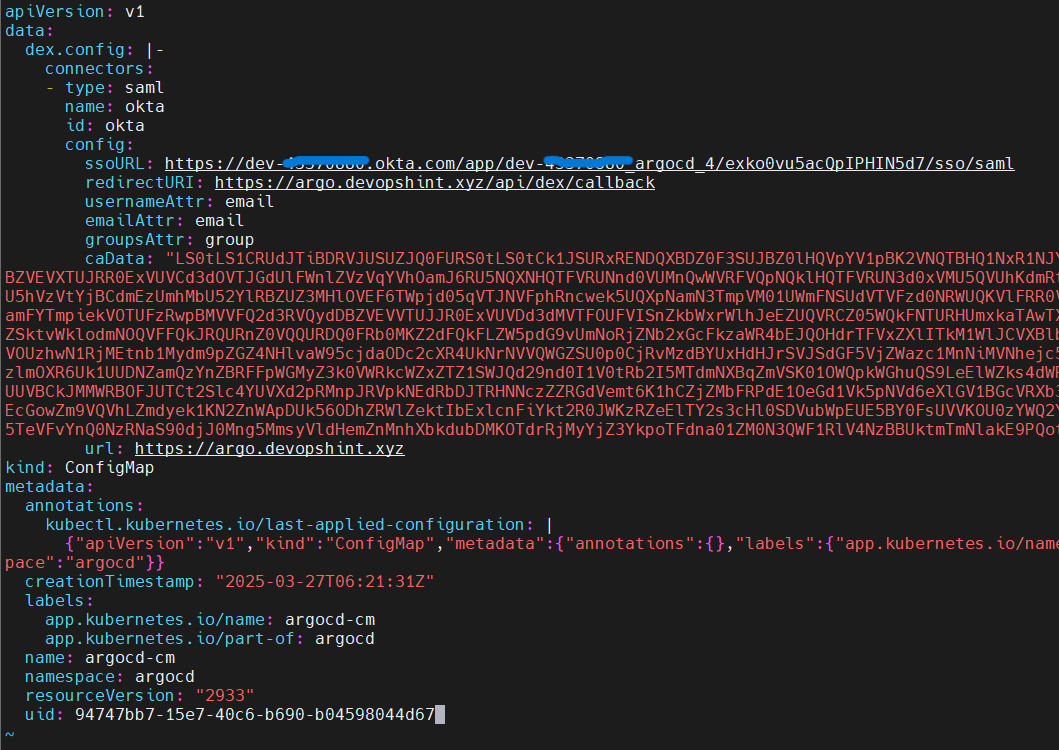Configure Single Sign-On (SSO) for ArgoCD using OKTA 33