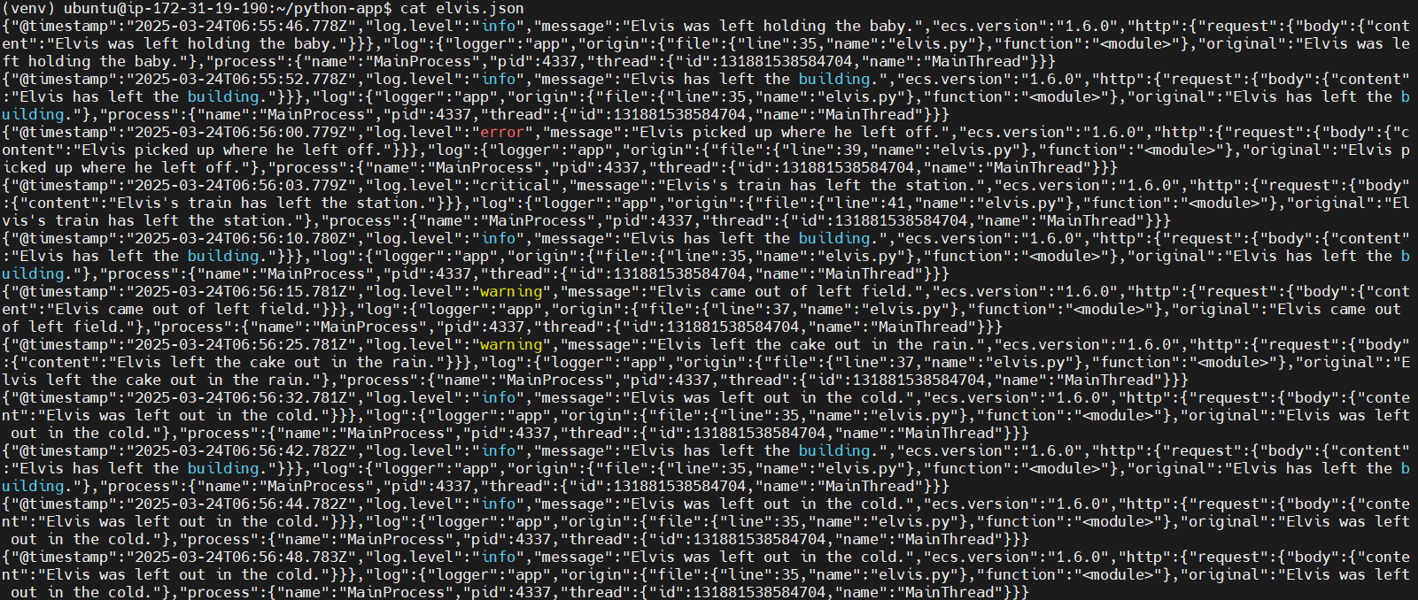 Monitor Python App Logs with Elastic Stack 11