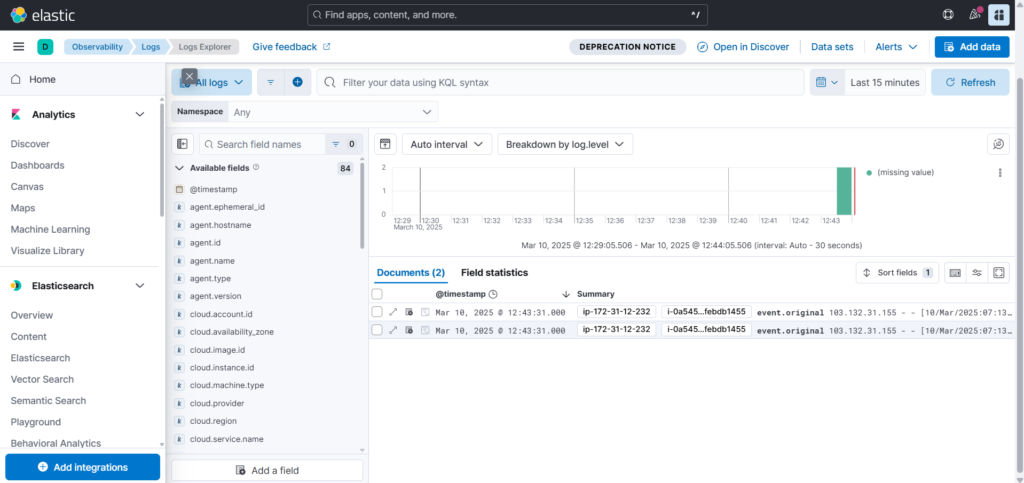 Send Nginx Logs to Elastic Stack and Filebeat 33
