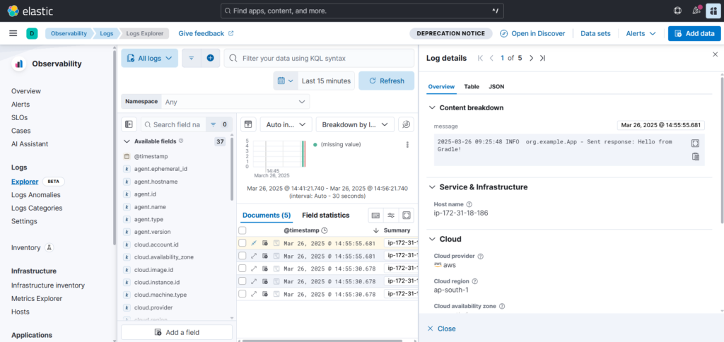 Send Java Gradle App Logs to Elastic Stack 52