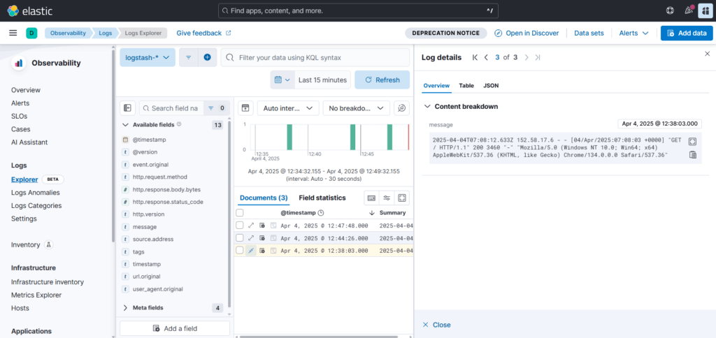 Monitor Kafka logs using Elastic Stack 52