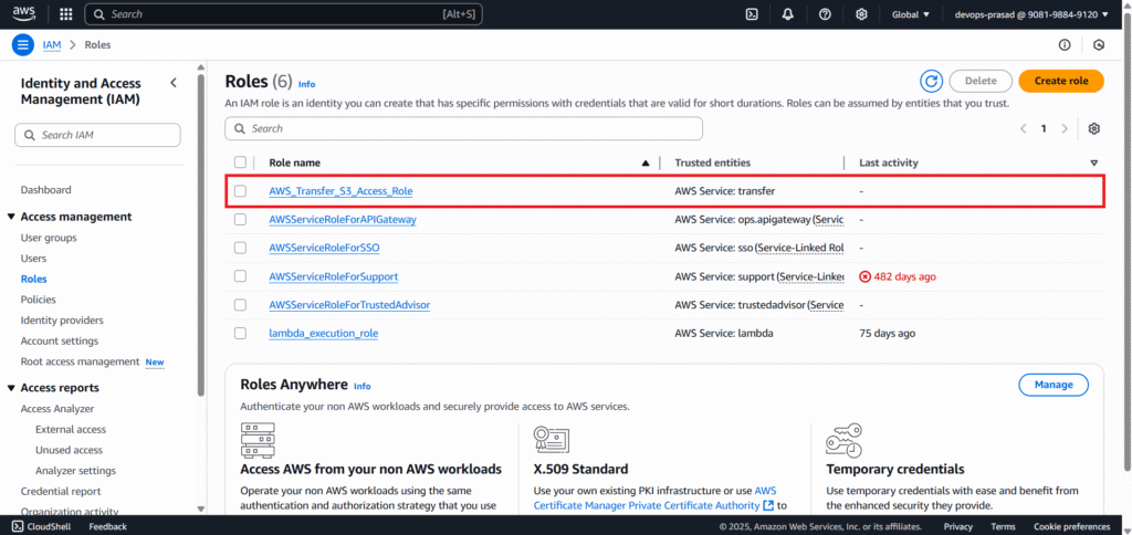 Secure SFTP Setup Using AWS Transfer Family 15