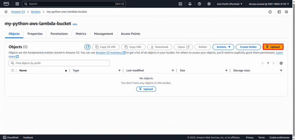 Automate S3 File Processing with Python and Lambda 5