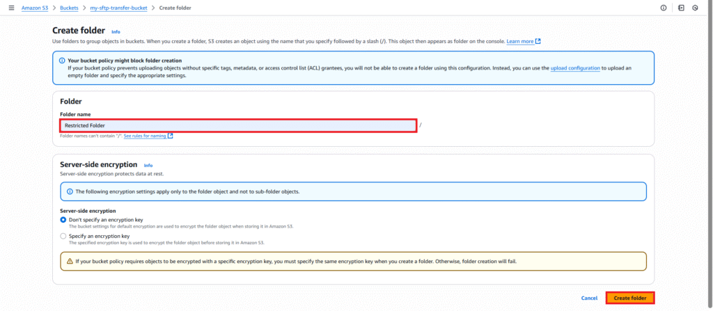 Secure SFTP Setup Using AWS Transfer Family 8
