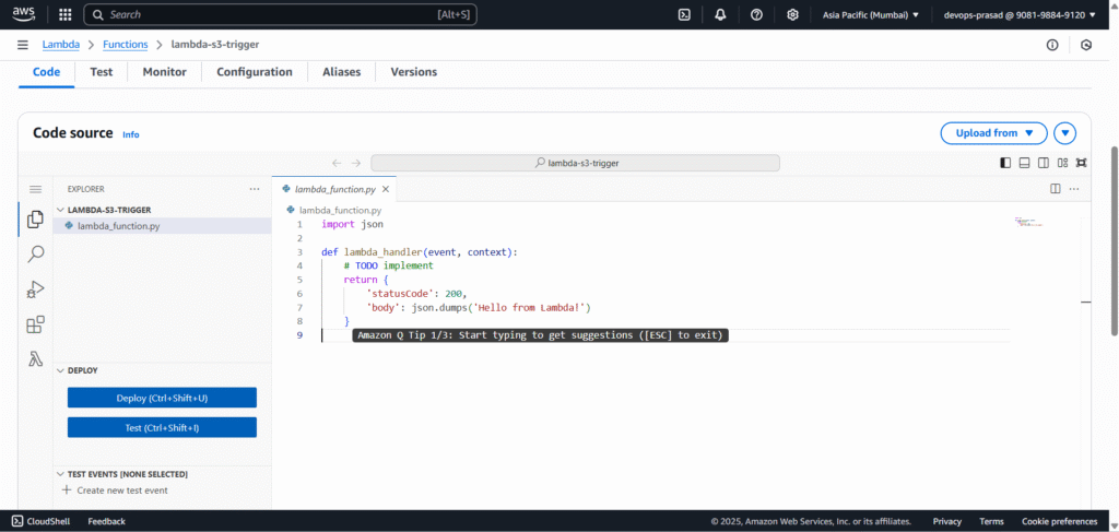 Automate S3 File Processing with Python and Lambda 20