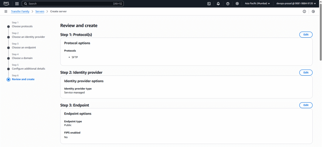 Secure SFTP Setup Using AWS Transfer Family 22